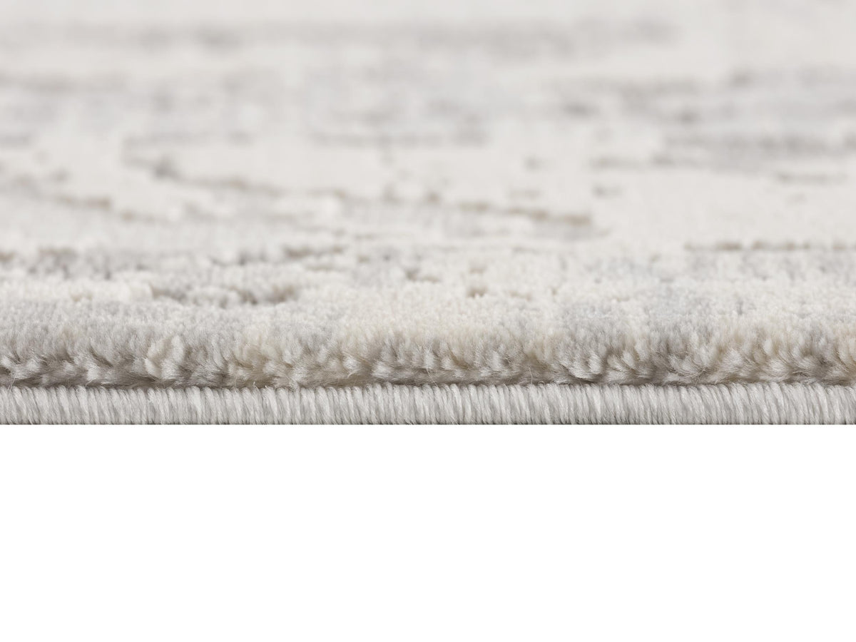 Tranquil Abstract Contemporary Grey and Beige Indoor Rug