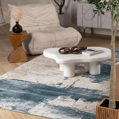 Terano Abstract Contemporary Blue Indoor Rug