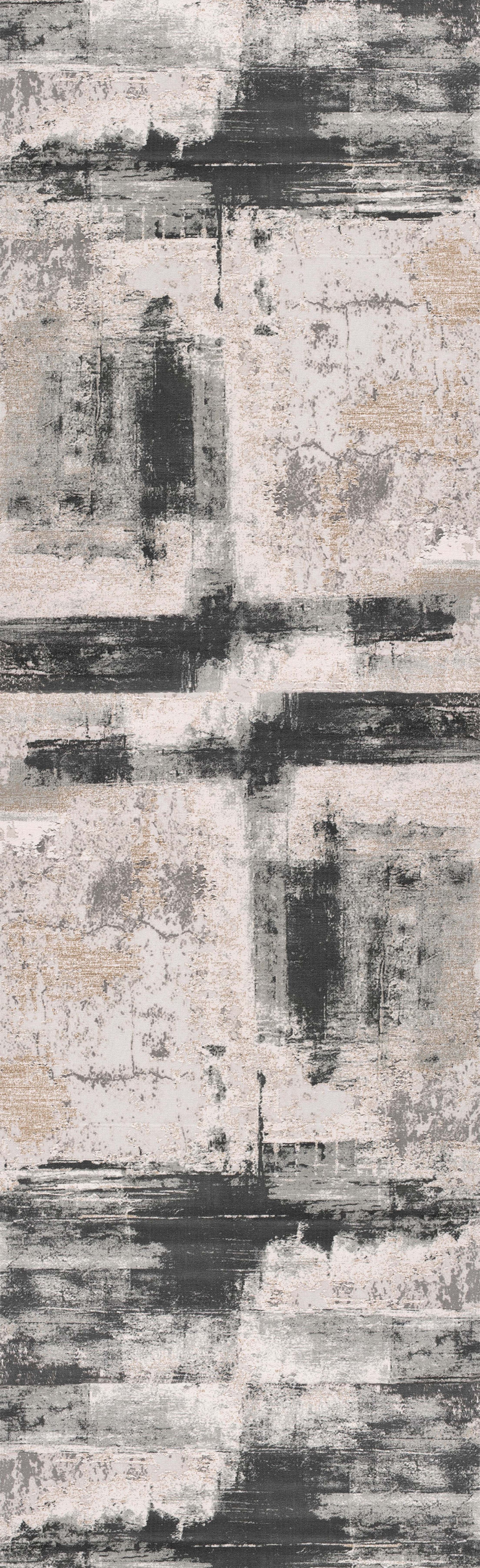 Terano Abstract Contemporary Grey and Beige Indoor Rug-8