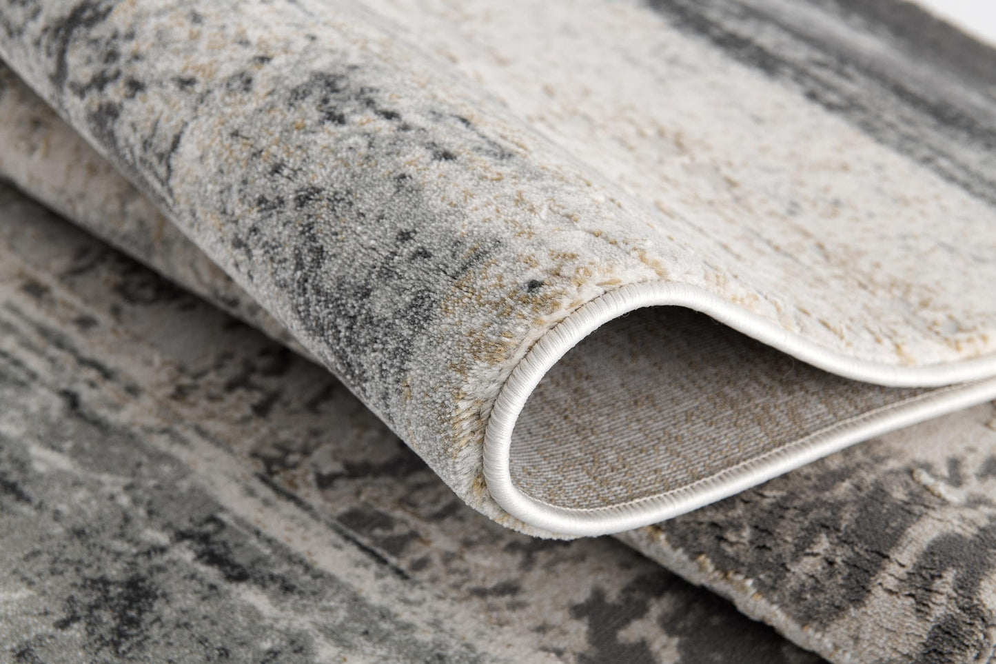 Terano Abstract Contemporary Grey and Beige Indoor Rug-10