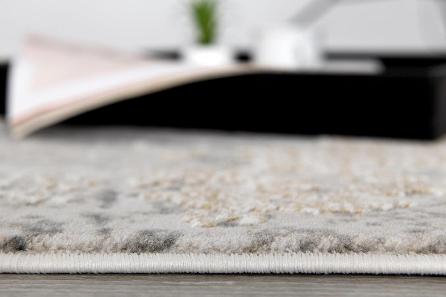 Terano Abstract Contemporary Grey and Beige Indoor Rug-11