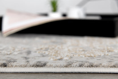Terano Abstract Contemporary Grey and Beige Indoor Rug-11