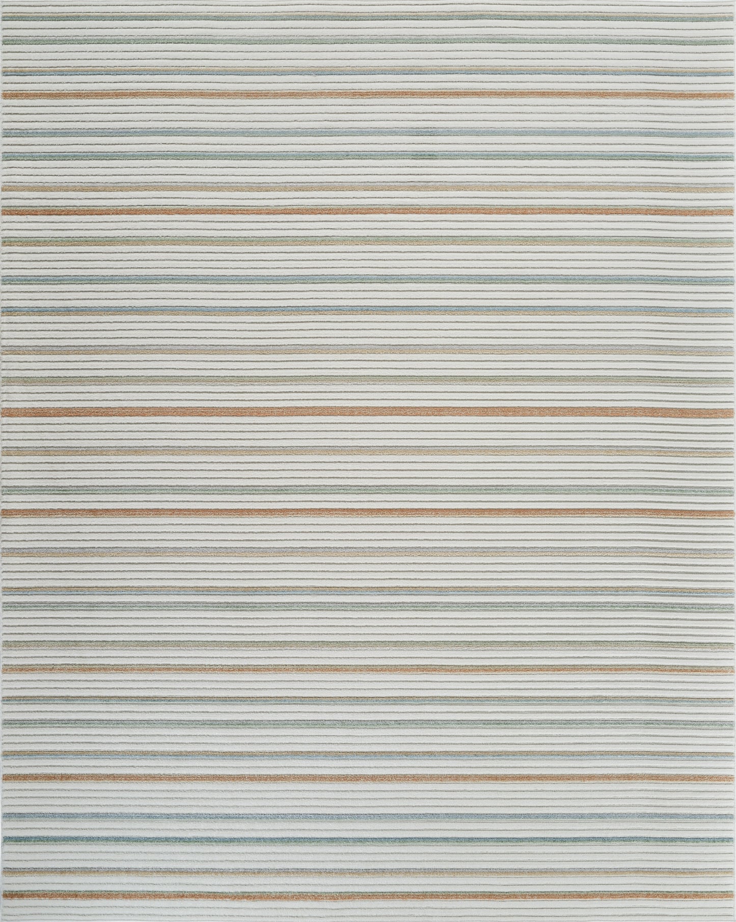 Solena Striped Contemporary Cream and Beige Indoor Rug