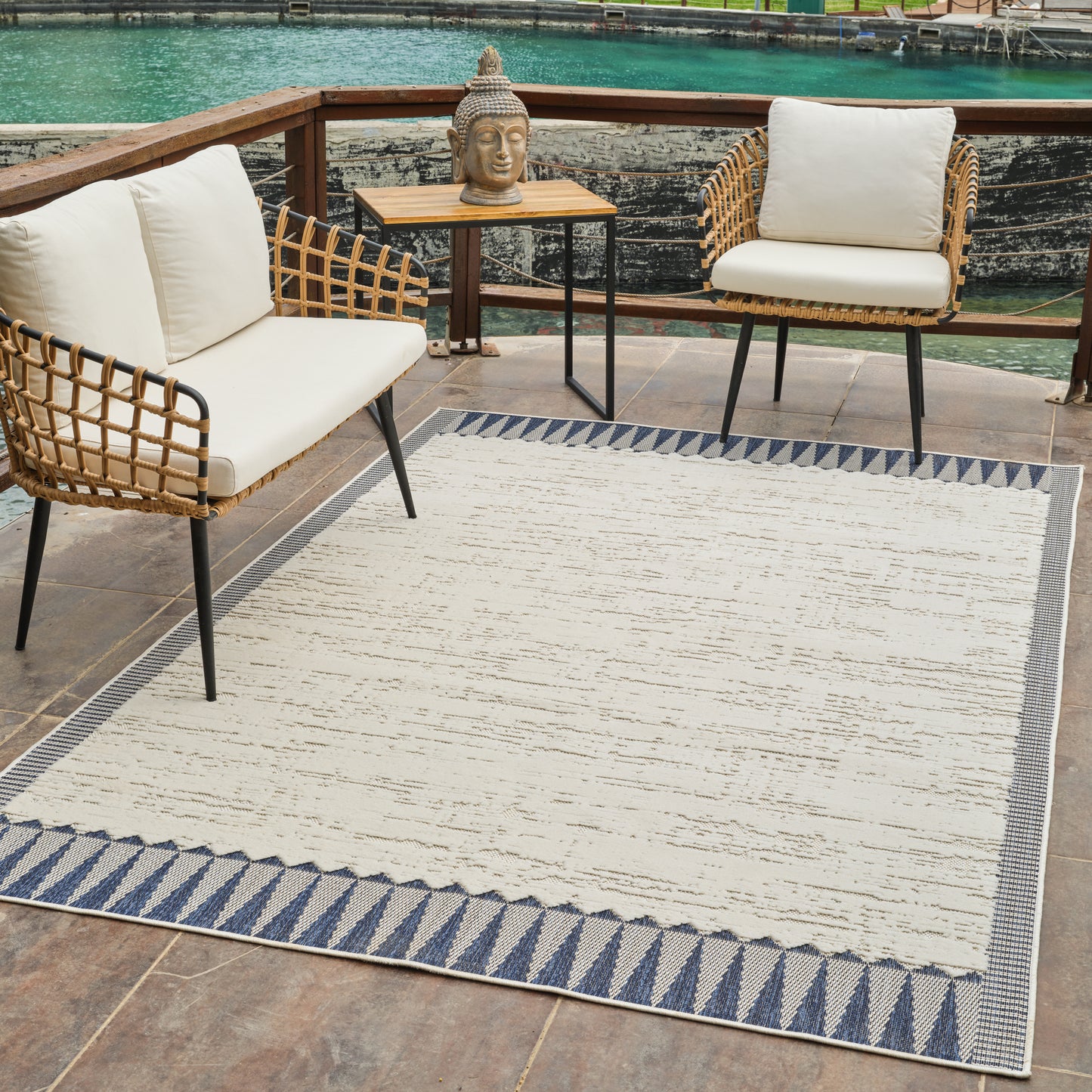 Maise Abstract Modern Cream Rug