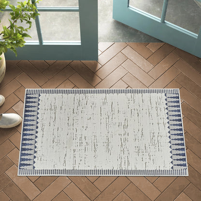 Alfombra abstracta moderna color crema Maise