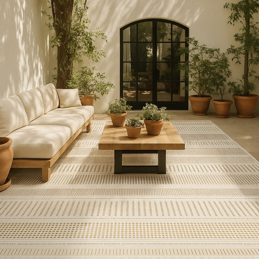 Tapis beige moderne abstrait Maise