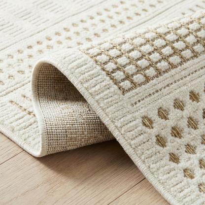 Alfombra beige moderna abstracta Maise