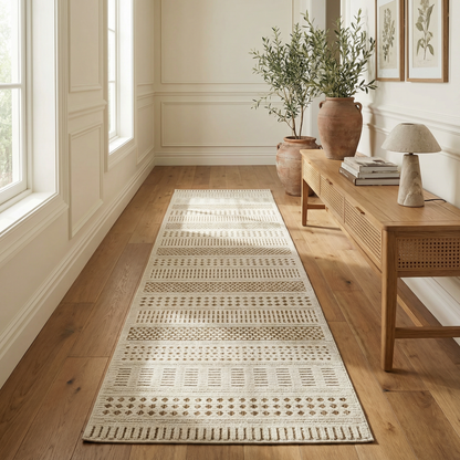 Alfombra beige moderna abstracta Maise