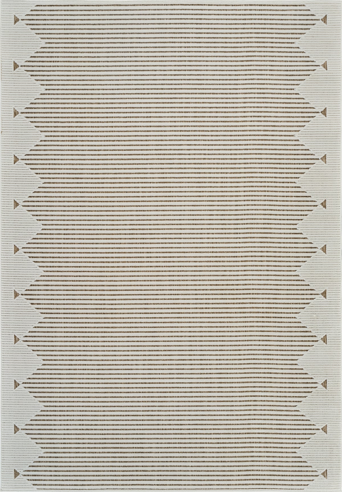 Zuri Striped Contemporary Beige and Brown Indoor Rug