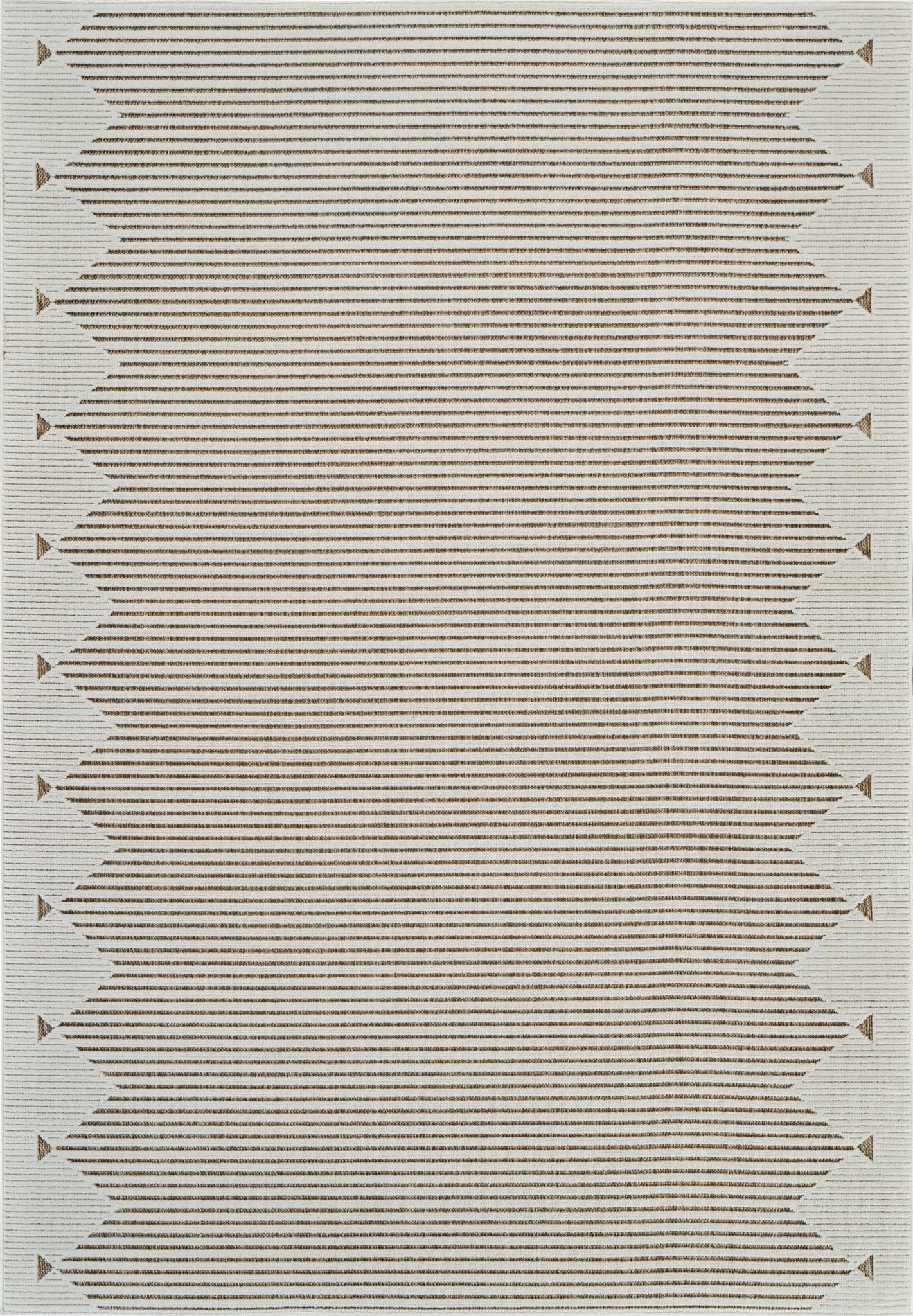 Alfombra moderna beige a rayas Maise