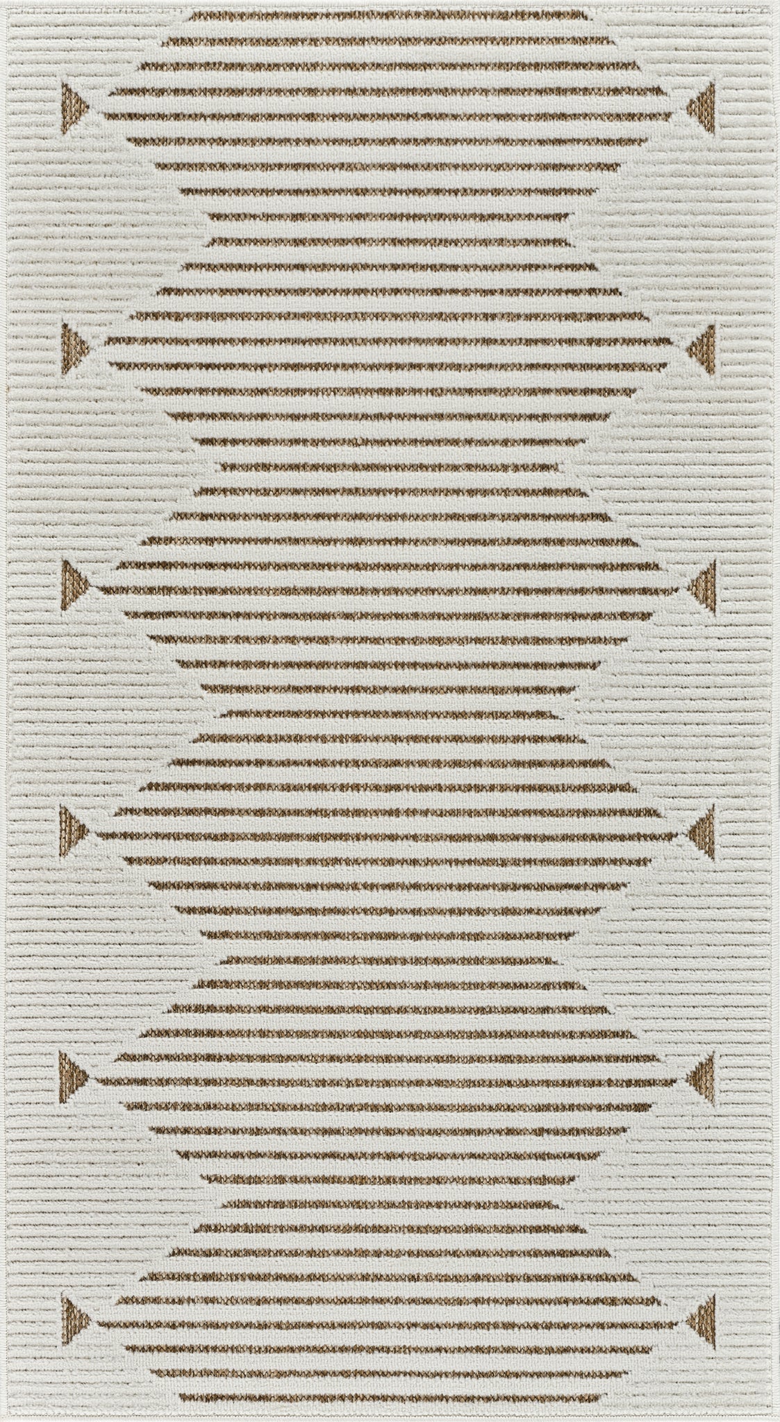 Alfombra moderna beige a rayas Maise