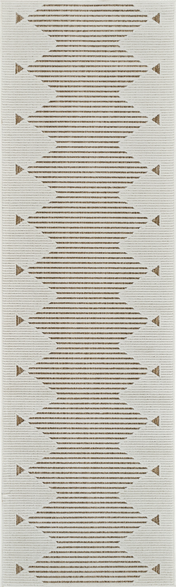 Alfombra moderna beige a rayas Maise