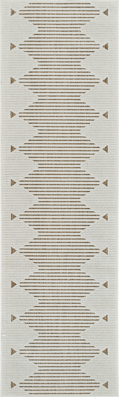 Alfombra moderna beige a rayas Maise
