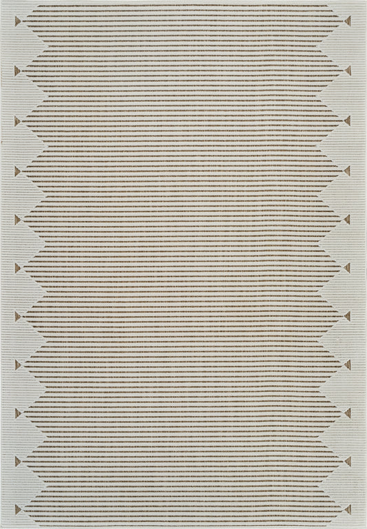 Maise Striped Modern Beige Rug