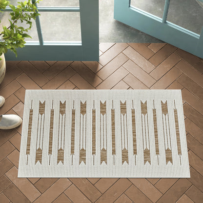 Alfombra beige moderna abstracta Maise