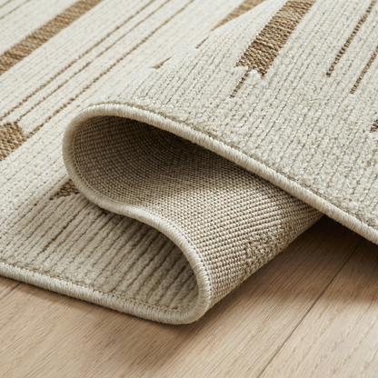 Alfombra beige moderna abstracta Maise