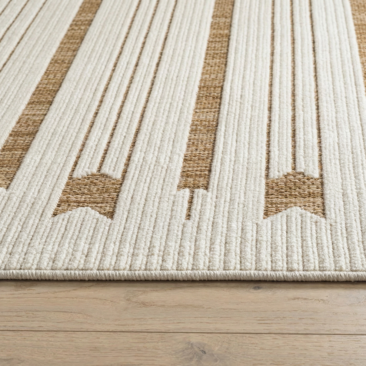 Alfombra beige moderna abstracta Maise