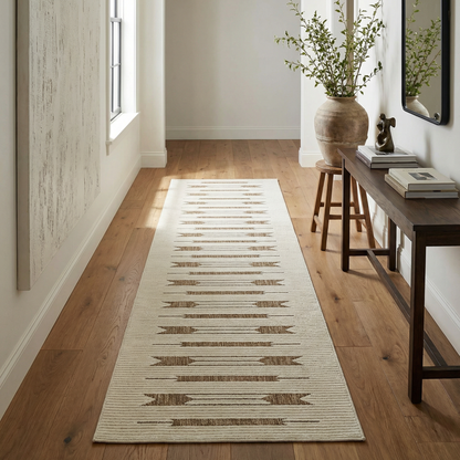 Alfombra beige moderna abstracta Maise