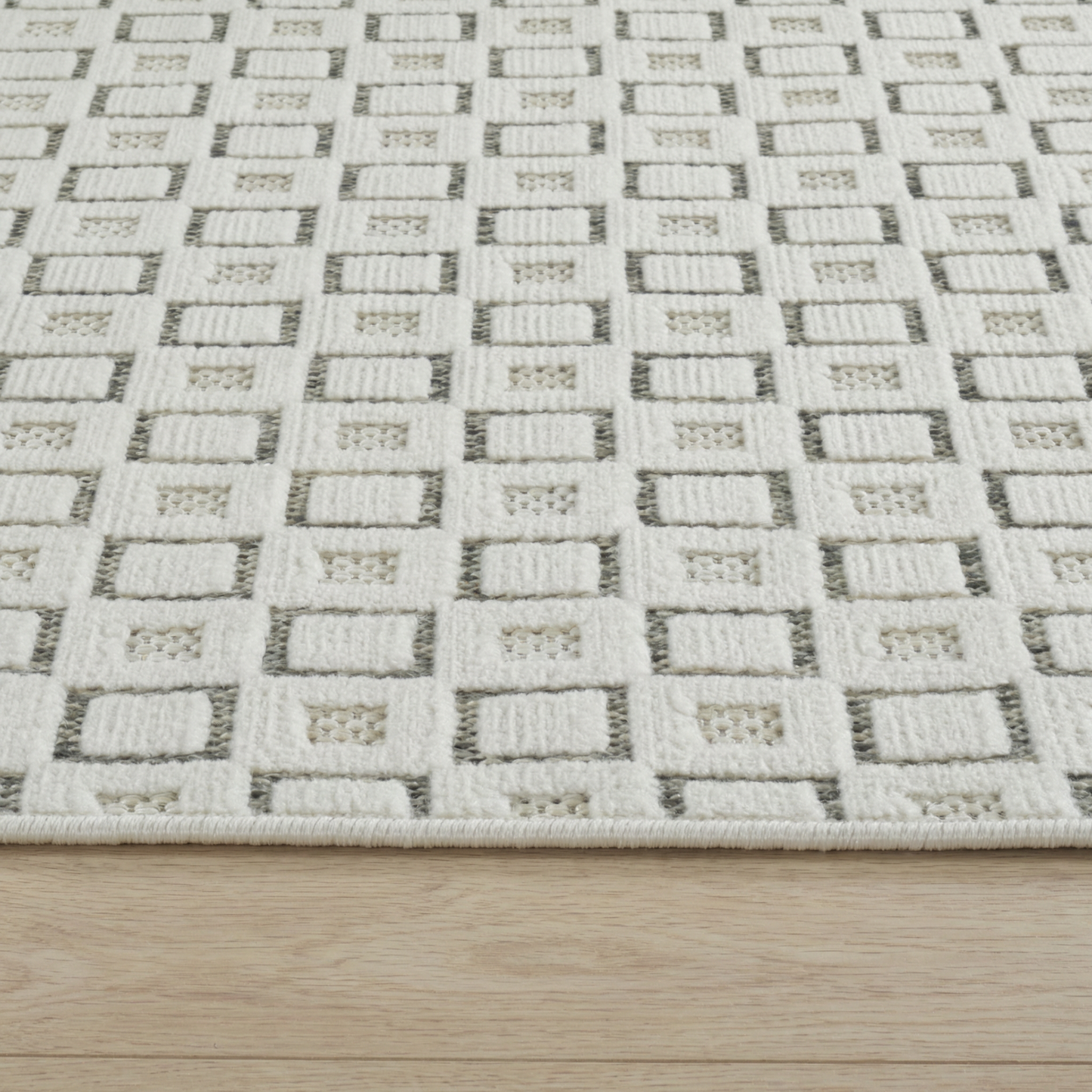 Alfombra abstracta moderna color crema Maise