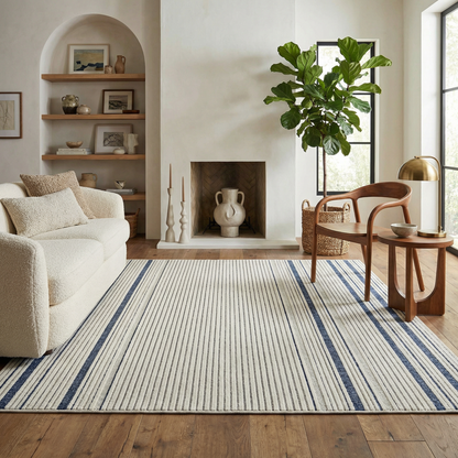 Alfombra abstracta moderna color crema Maise