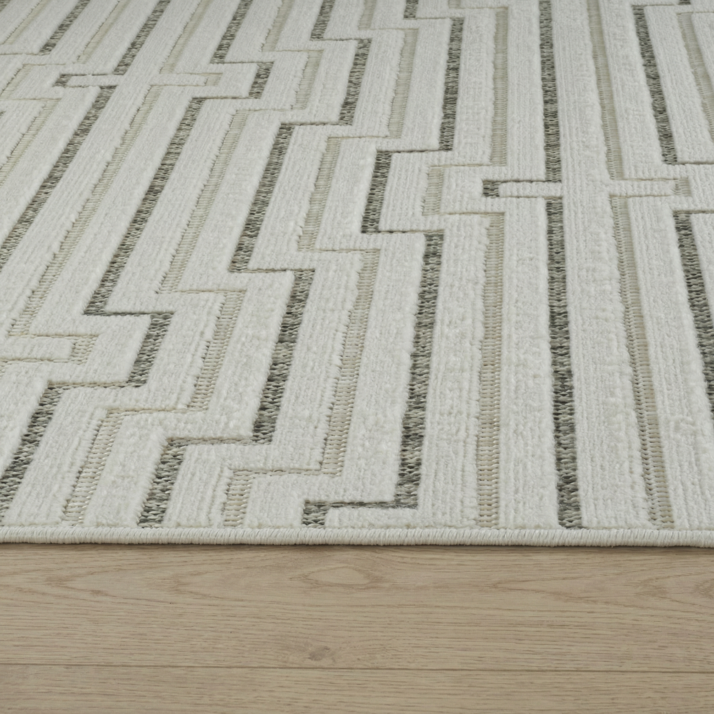 Alfombra abstracta moderna color crema Maise