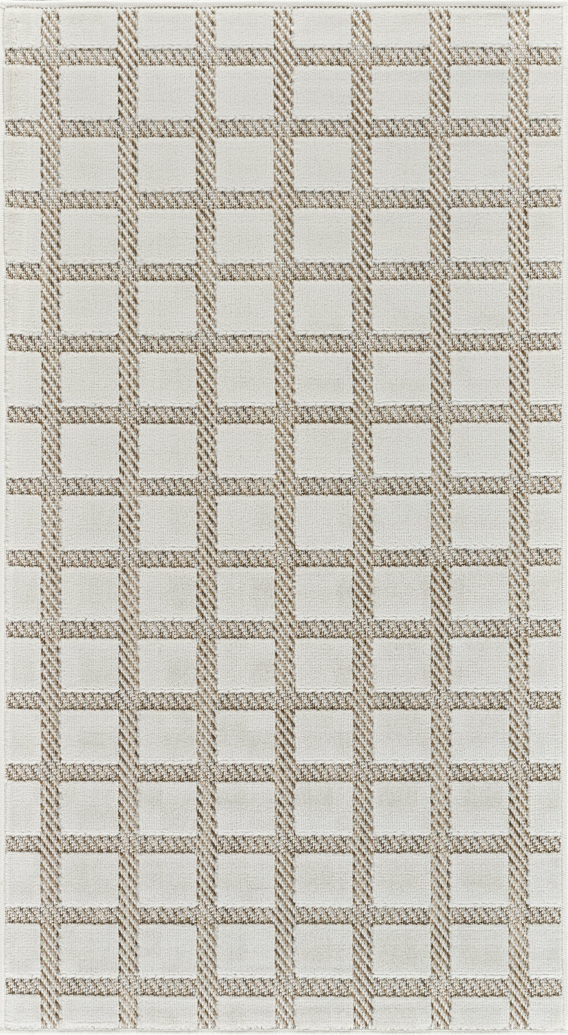 Maise Checkered Modern Beige Rug