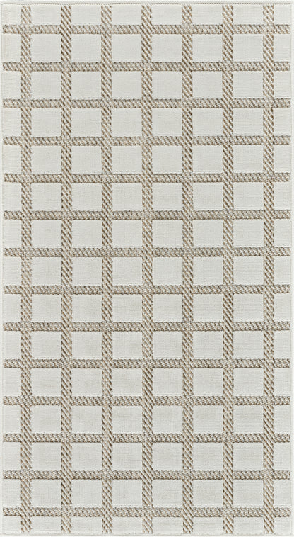 Maise Checkered Modern Beige Rug