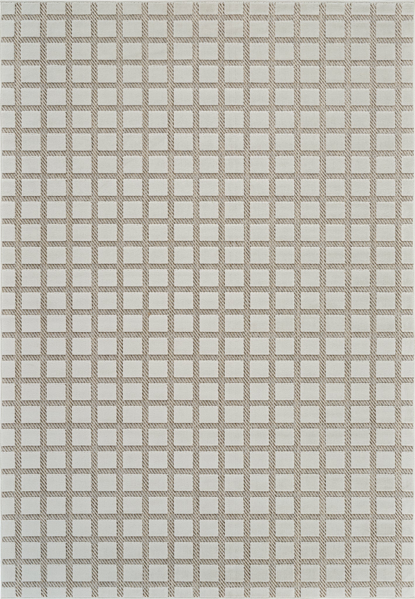 Maise Checkered Modern Beige Rug