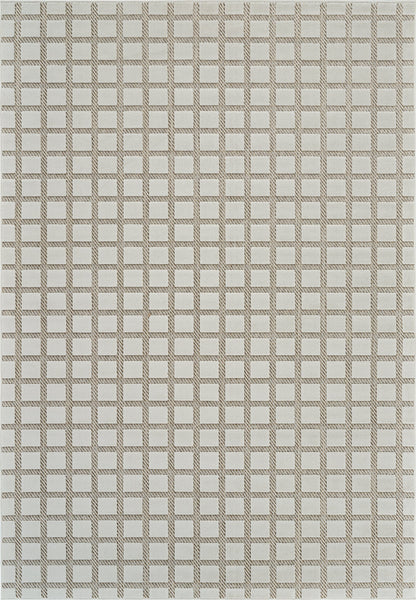 Maise Checkered Modern Beige Rug