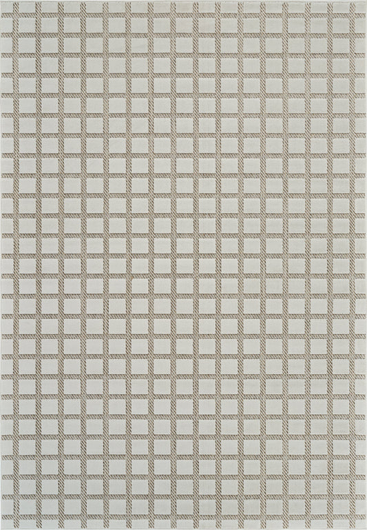 Maise Checkered Modern Beige Rug