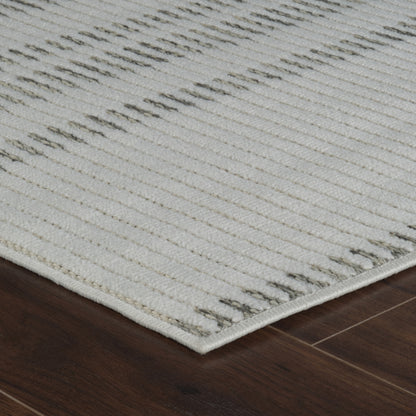 Sabi Striped Contemporary Cream and Beige Indoor Rug