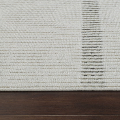 Sabi Striped Contemporary Cream and Beige Indoor Rug