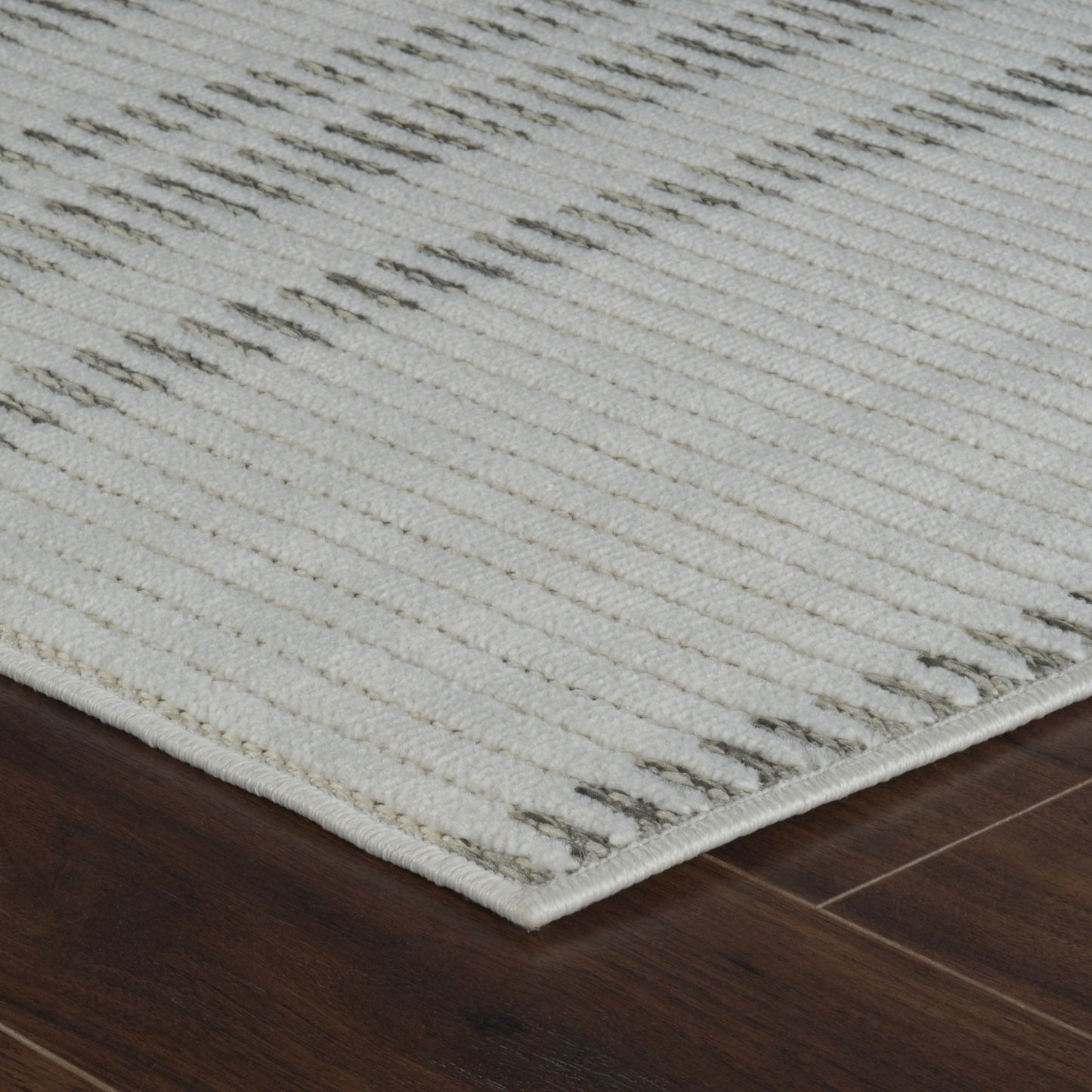 Sabi Striped Contemporary Cream and Beige Indoor Rug