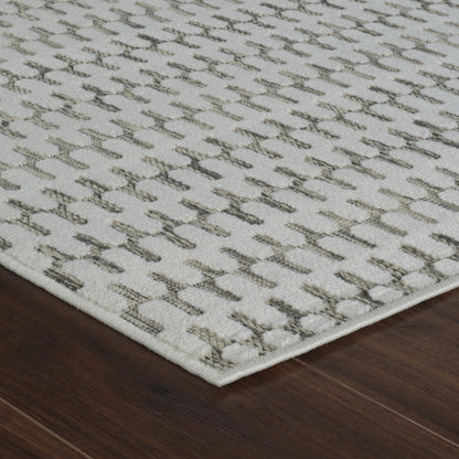 Safi Geometric Contemporary Cream and Beige Indoor Rug