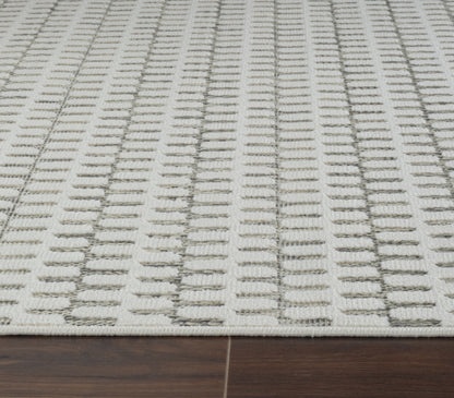 Safi Geometric Contemporary Cream and Beige Indoor Rug