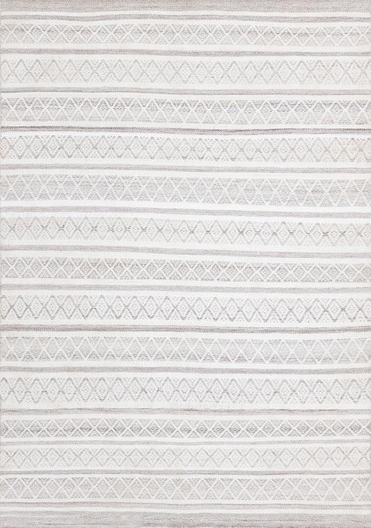 Contemporary Geometric Cream Area Rug