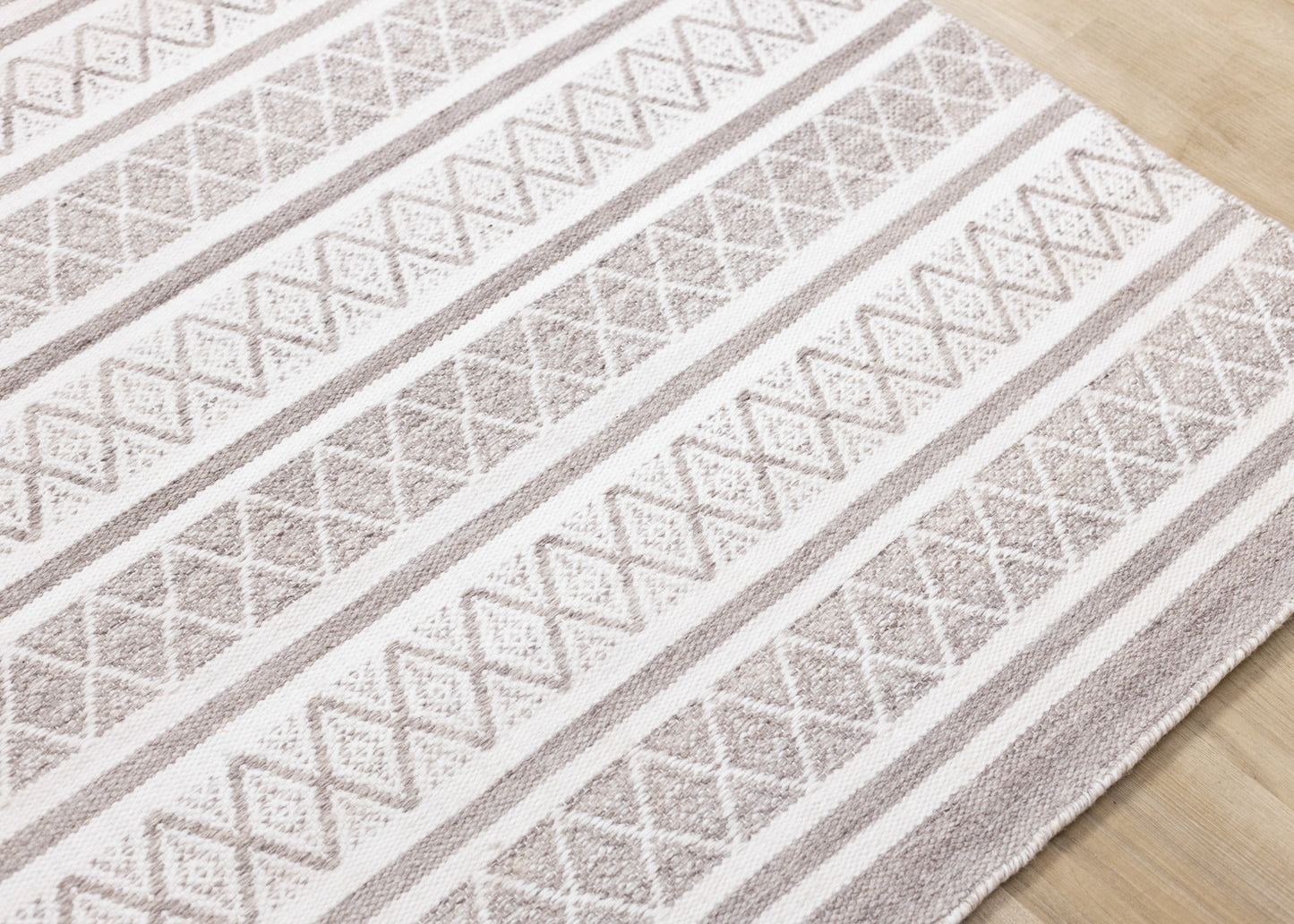 Contemporary Geometric Cream Area Rug