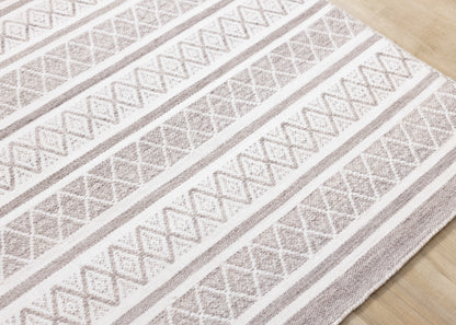 Contemporary Geometric Cream Area Rug