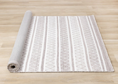 Contemporary Geometric Cream Area Rug