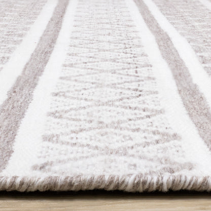 Contemporary Geometric Cream Area Rug