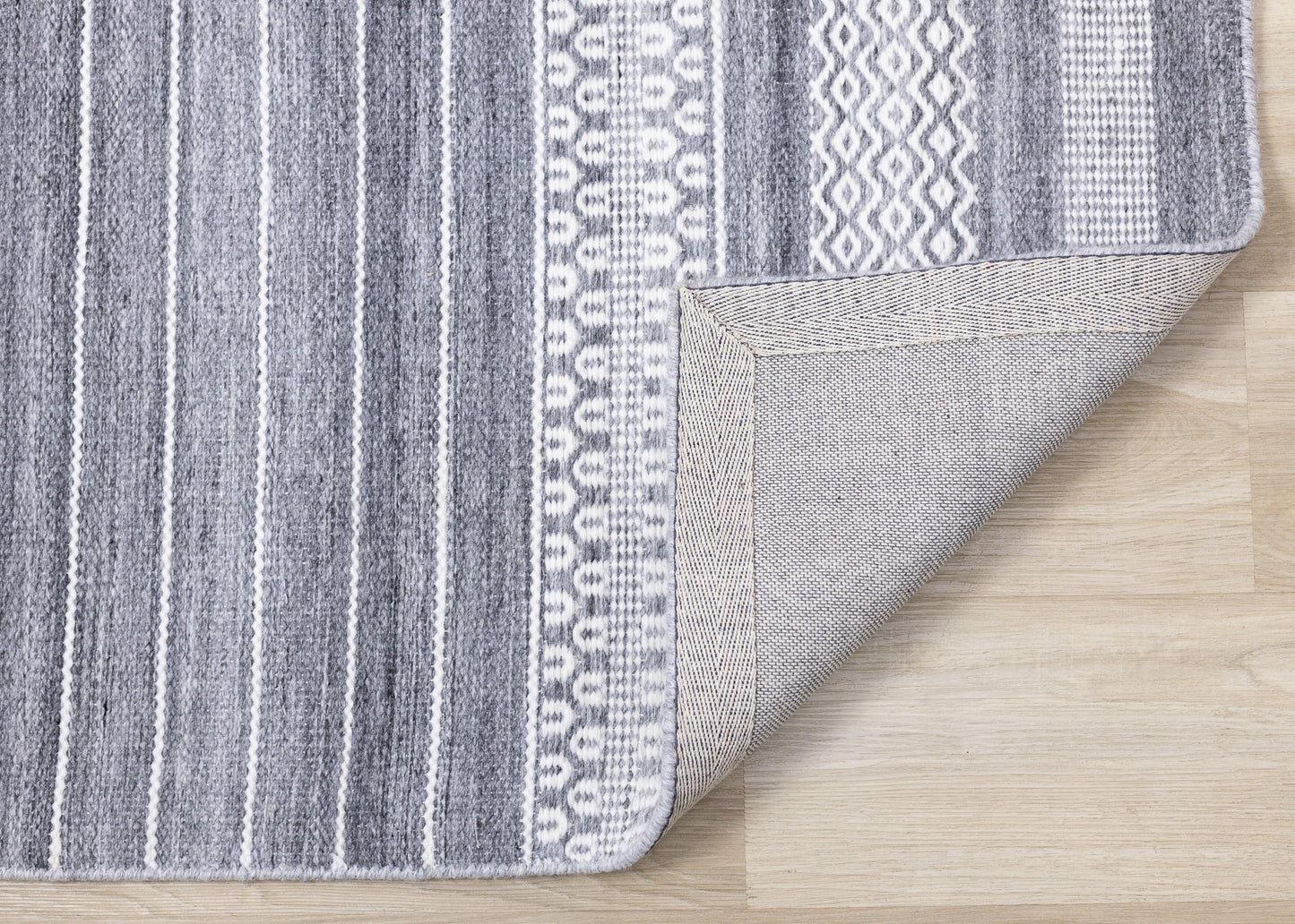 Contemporary Stripes Grey Area Rug