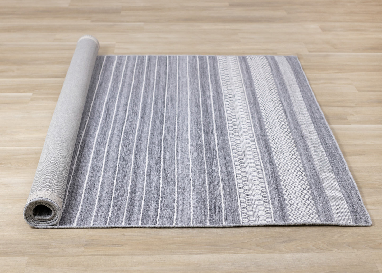 Contemporary Stripes Grey Area Rug