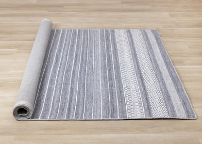 Contemporary Stripes Grey Area Rug