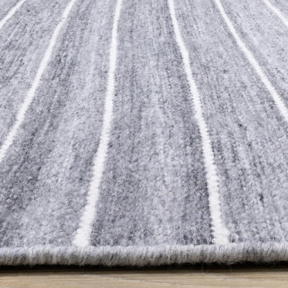 Contemporary Stripes Grey Area Rug