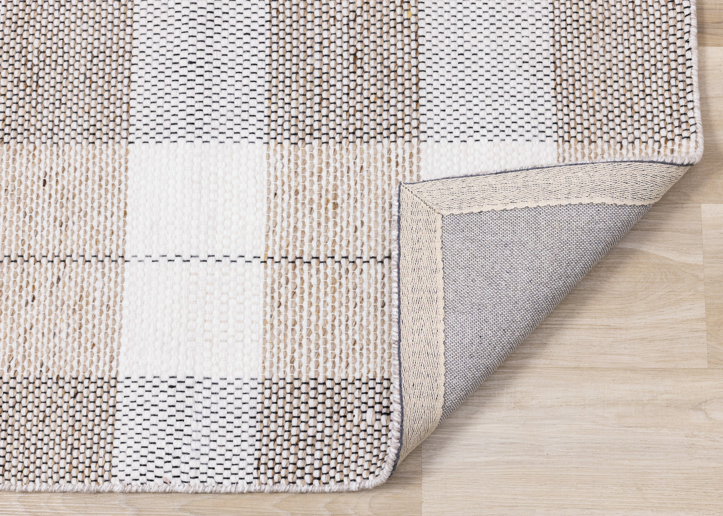 Contemporary Geometric Plaid Cream Area Rug-6