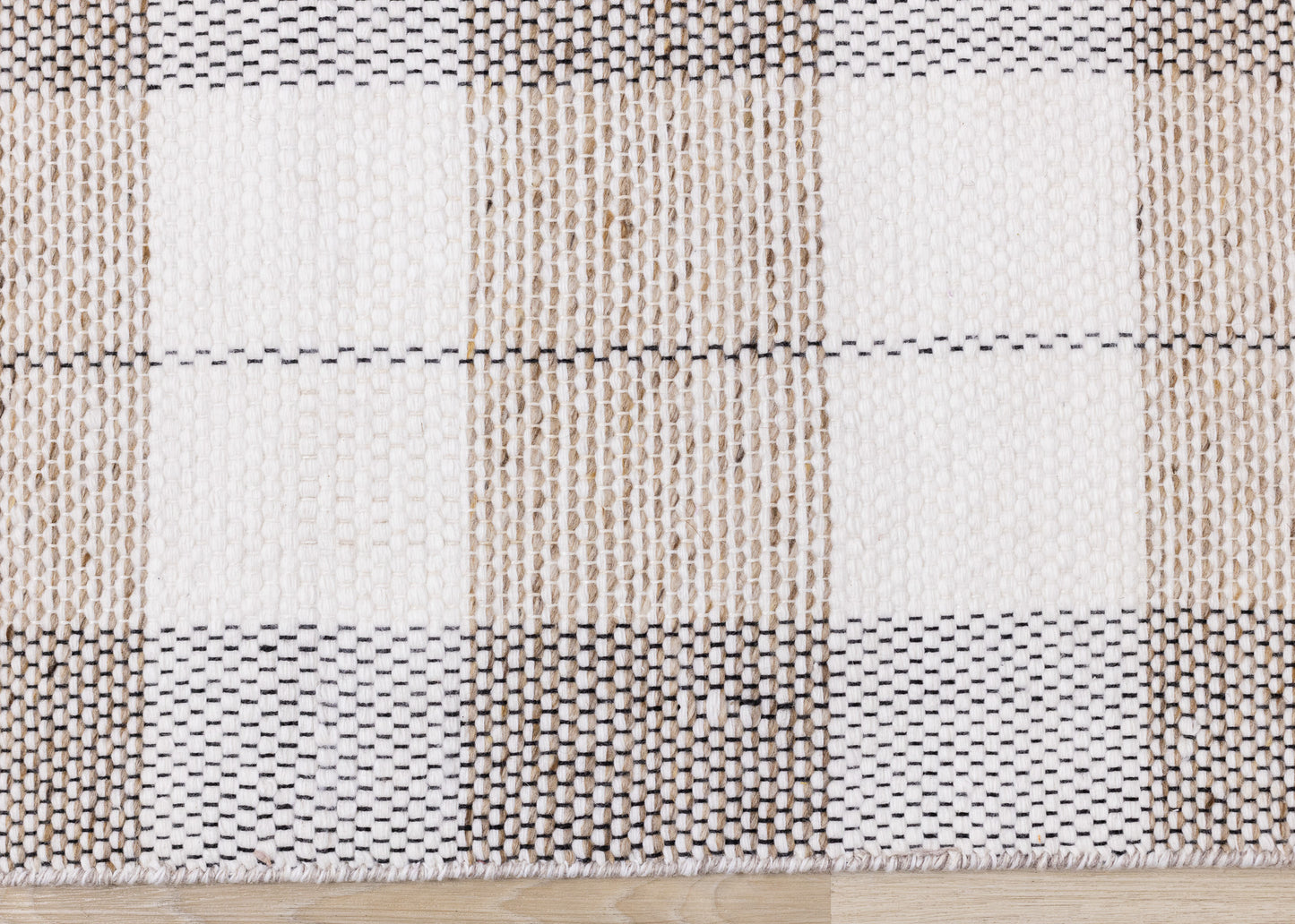 Contemporary Geometric Plaid Cream Area Rug-8