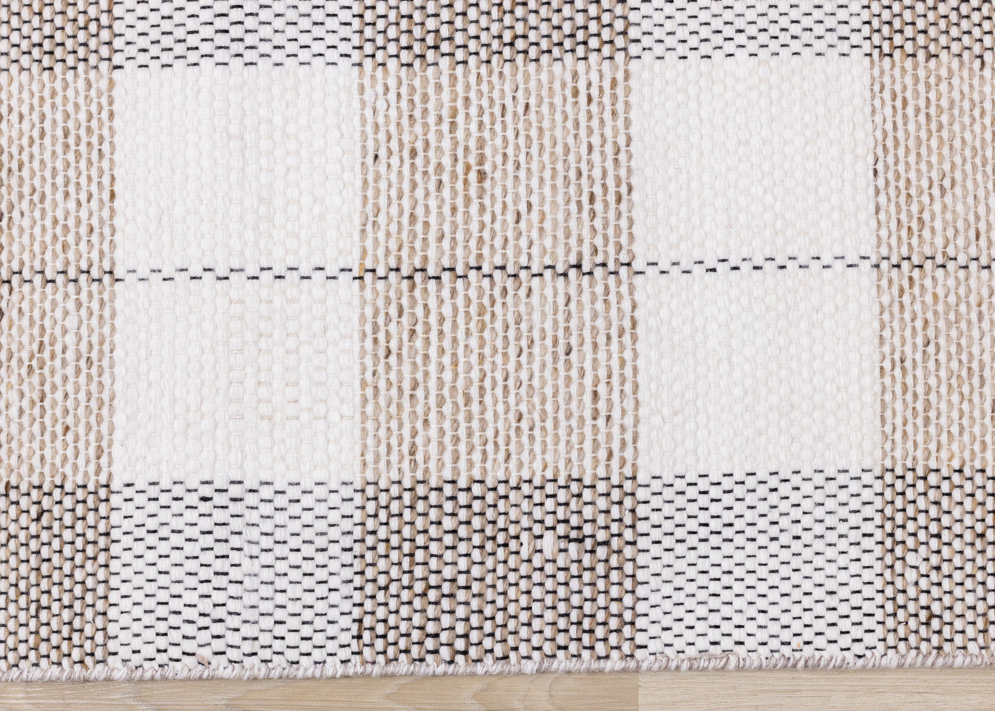 Contemporary Geometric Plaid Cream Area Rug-8