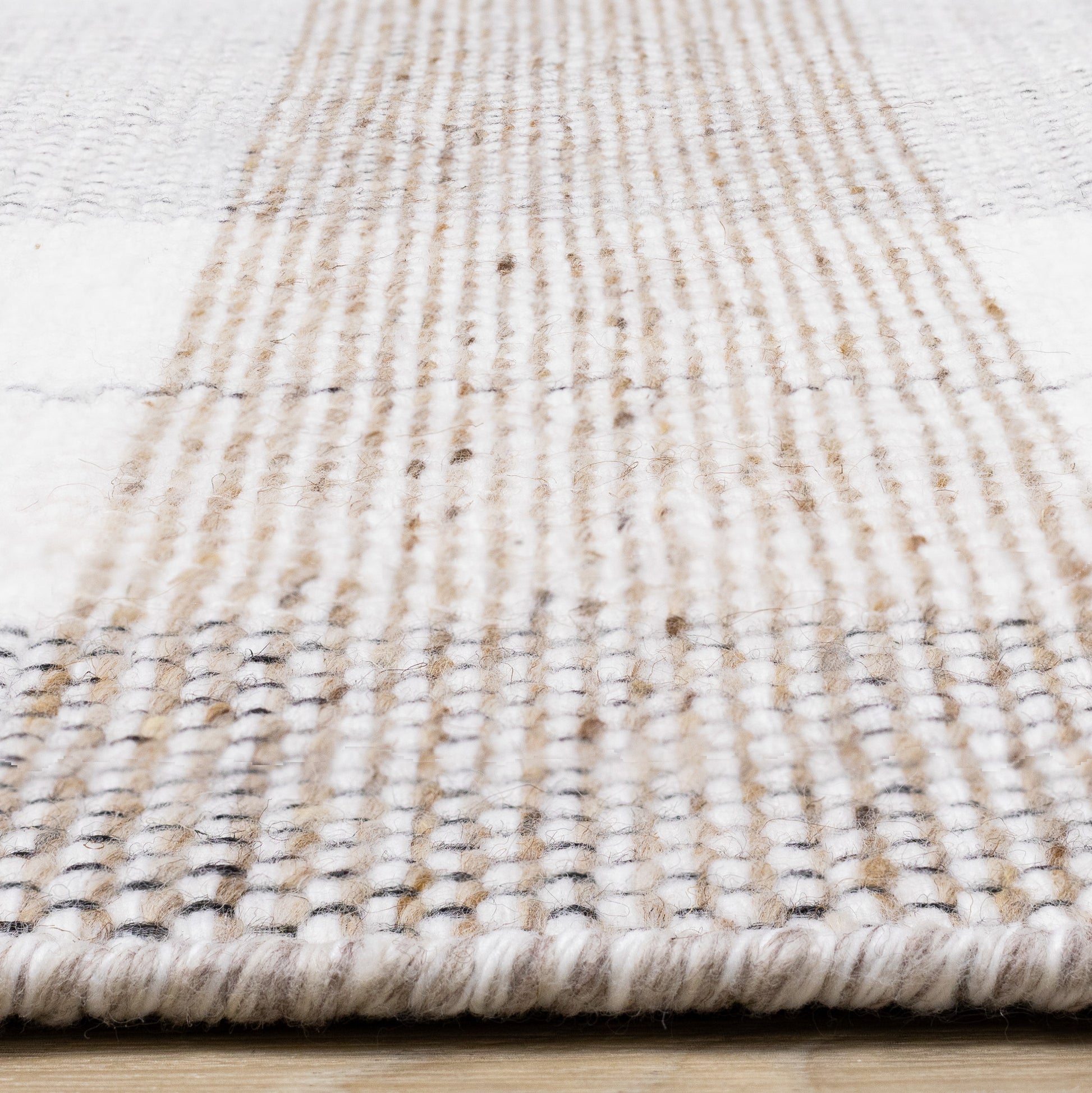 Contemporary Geometric Plaid Cream Area Rug-9