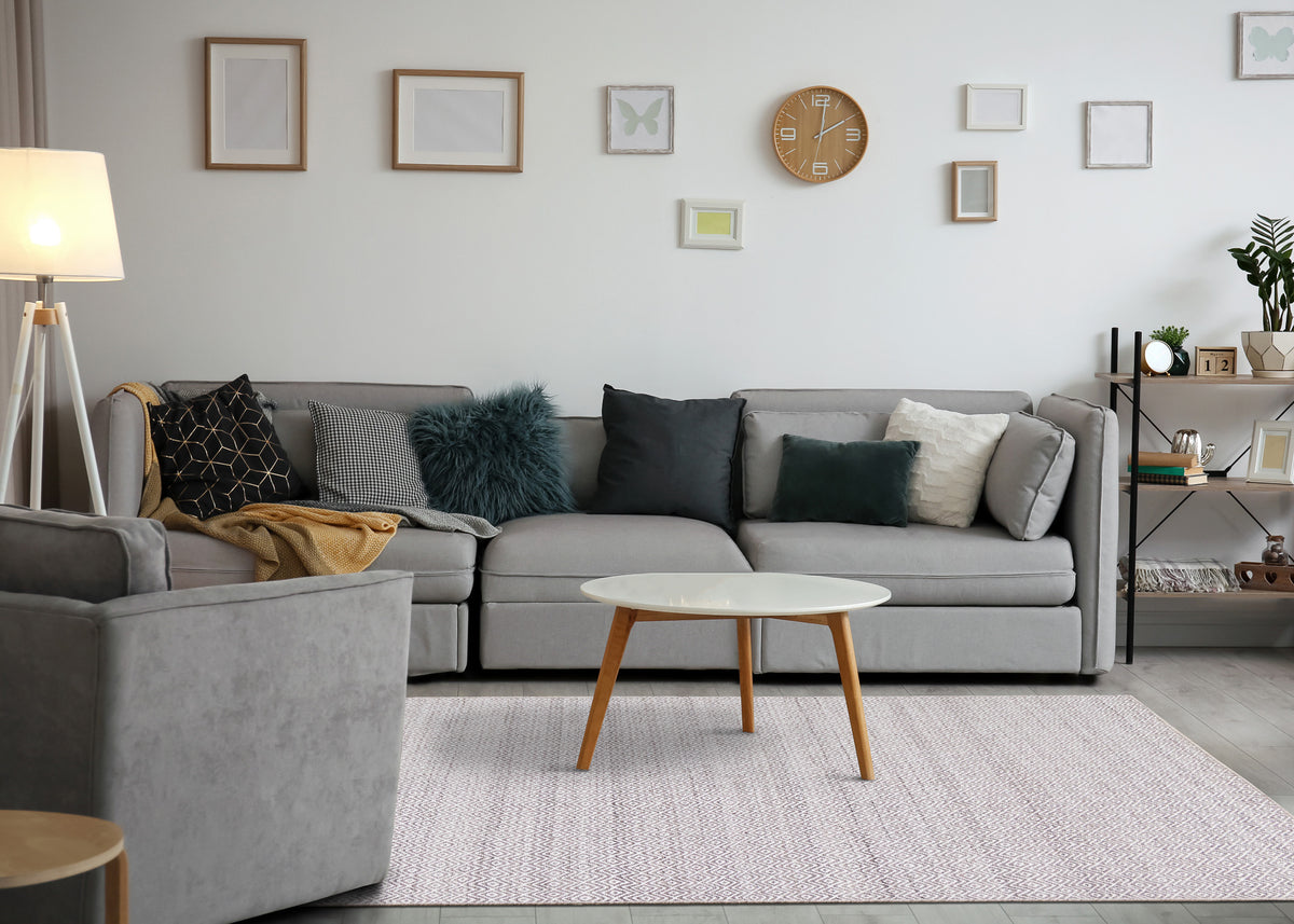 Tapis géométrique contemporain beige
