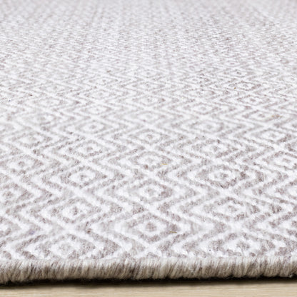 Contemporary Geometric Beige Area Rug